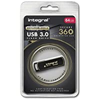 Integral 64GB Secure 360 Encrypted USB3.0 Unidad Flash USB USB Tipo A 3.0 (3.1 Gen 1) Negro- Oro - Memoria USB (64 GB…